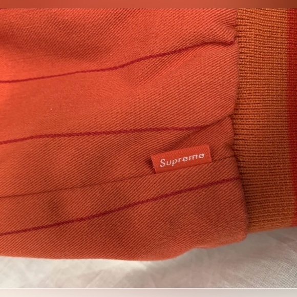 Supreme Varsity Pinstripe Jacket – Orange - Picture 9 of 10